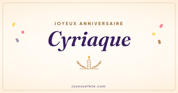 Image « Joyeux anniversaire Cyriaque » au format large