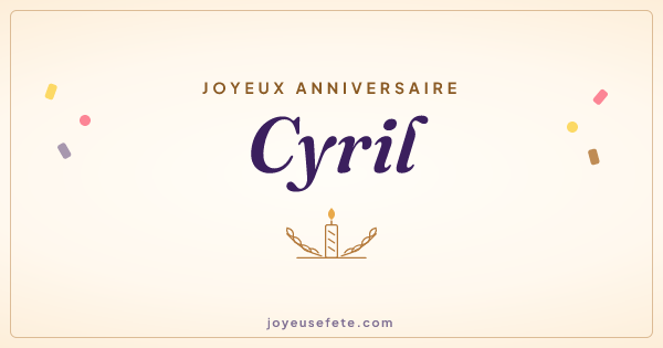 Image « Joyeux anniversaire Cyril » au format large