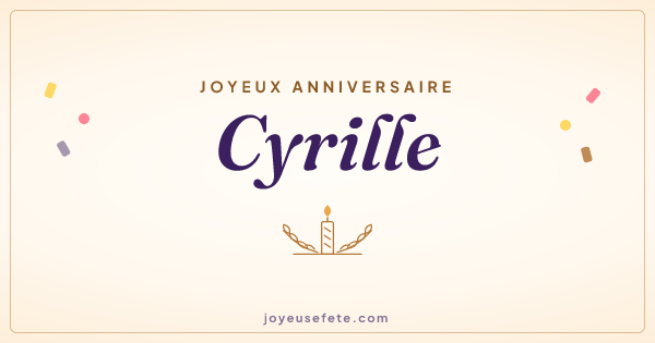Image « Joyeux anniversaire Cyrille » au format large
