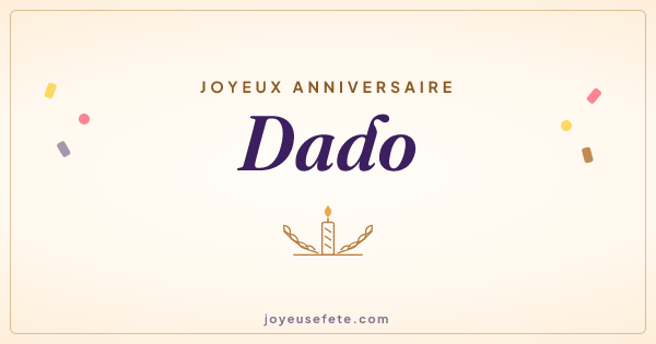 Image « Joyeux anniversaire Dado » au format large