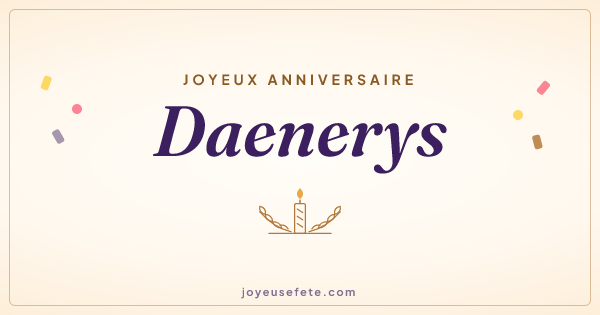 Image « Joyeux anniversaire Daenerys » au format large