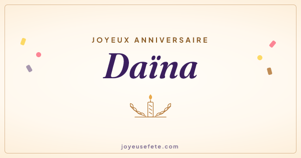 Image « Joyeux anniversaire Daïna » au format large