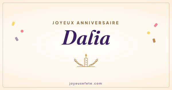 Image « Joyeux anniversaire Dalia » au format large
