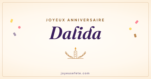 Image « Joyeux anniversaire Dalida » au format large