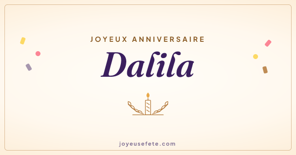 Image « Joyeux anniversaire Dalila » au format large