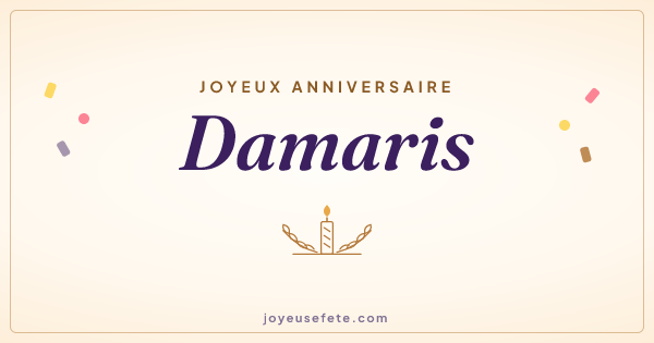 Image « Joyeux anniversaire Damaris » au format large