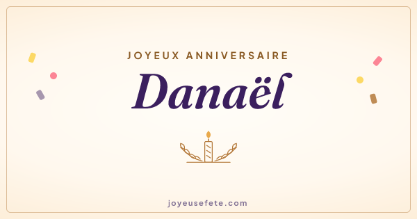 Image « Joyeux anniversaire Danaël » au format large