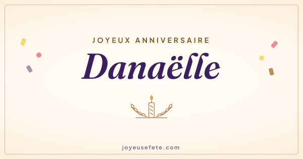 Image « Joyeux anniversaire Danaëlle » au format large