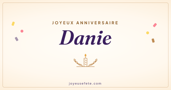 Image « Joyeux anniversaire Danie » au format large