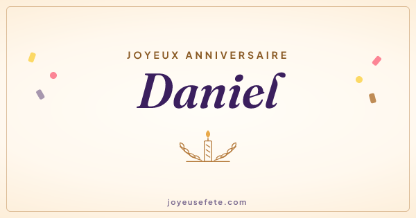 Image « Joyeux anniversaire Daniel » au format large
