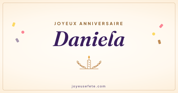 Image « Joyeux anniversaire Daniela » au format large