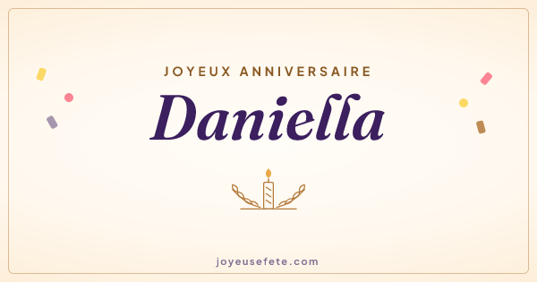 Image « Joyeux anniversaire Daniella » au format large