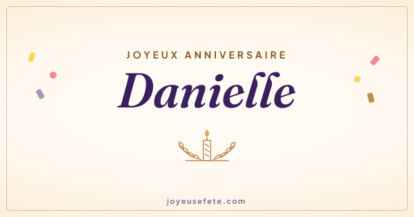 Image « Joyeux anniversaire Danielle » au format large