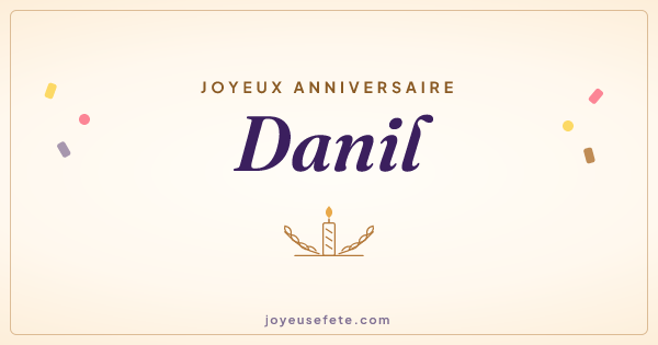 Image « Joyeux anniversaire Danil » au format large