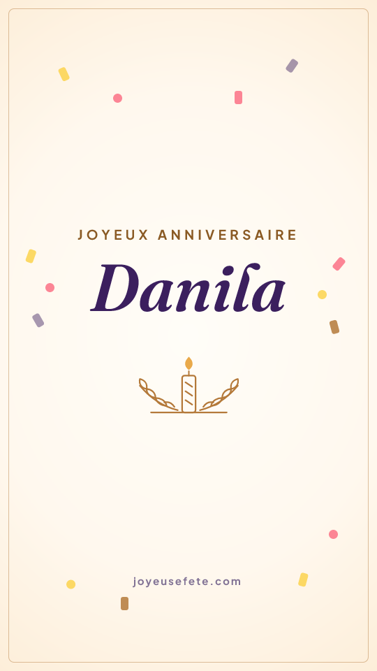 Image « Joyeux anniversaire Danila » au format story