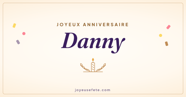 Image « Joyeux anniversaire Danny » au format large