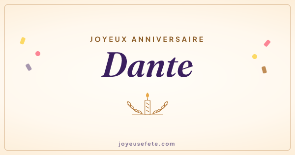 Image « Joyeux anniversaire Dante » au format large