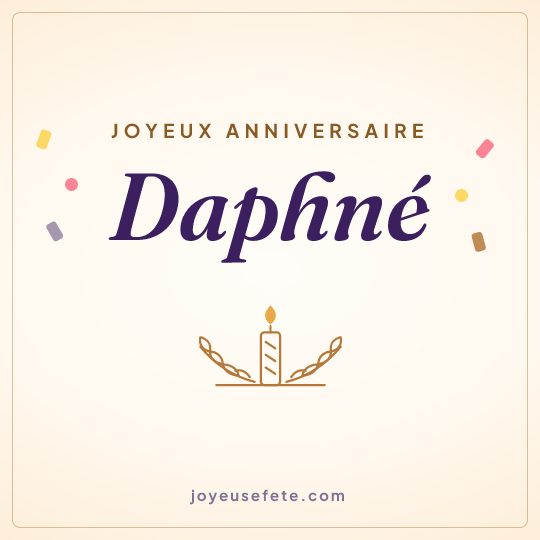 Image carrée « Joyeux anniversaire Daphné » pour WhatsApp