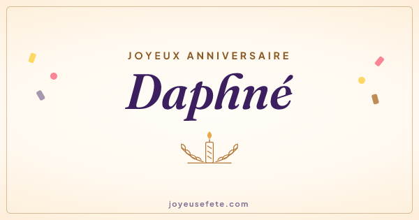 Image « Joyeux anniversaire Daphné » au format large