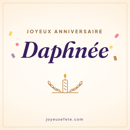 Image carrée « Joyeux anniversaire Daphnée » pour WhatsApp