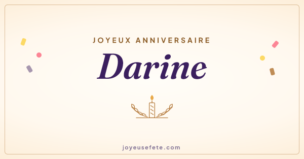 Image « Joyeux anniversaire Darine » au format large
