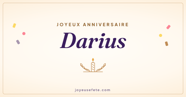 Image « Joyeux anniversaire Darius » au format large
