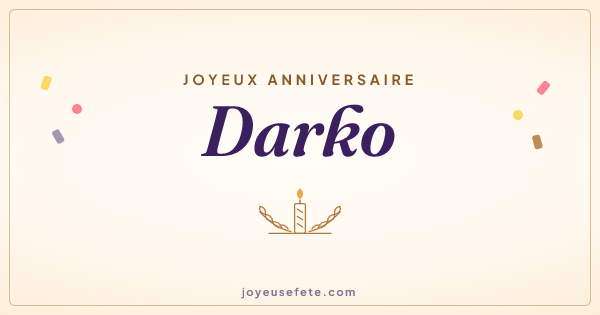 Image « Joyeux anniversaire Darko » au format large
