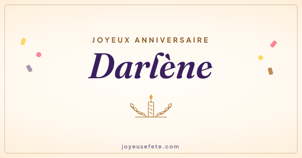 Image « Joyeux anniversaire Darlène » au format large