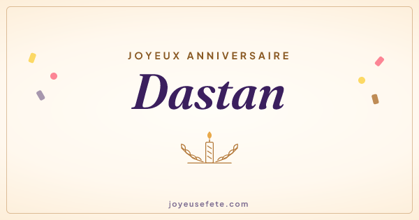 Image « Joyeux anniversaire Dastan » au format large