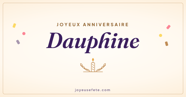 Image « Joyeux anniversaire Dauphine » au format large