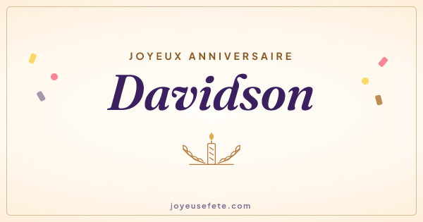 Image « Joyeux anniversaire Davidson » au format large