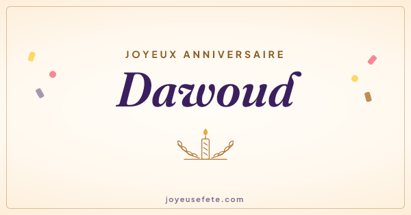 Image « Joyeux anniversaire Dawoud » au format large