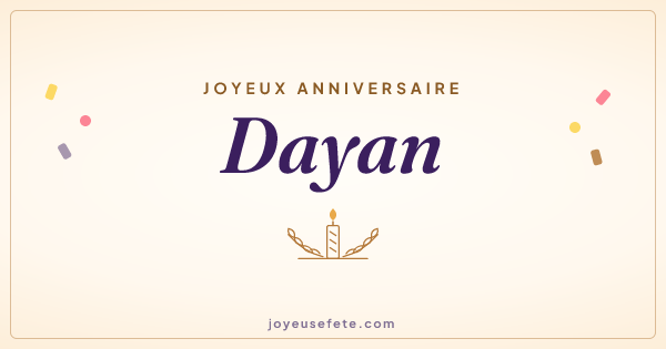 Image « Joyeux anniversaire Dayan » au format large