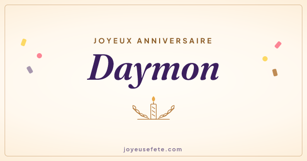 Image « Joyeux anniversaire Daymon » au format large