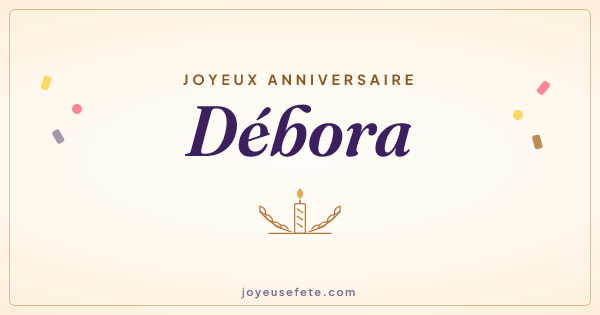 Image « Joyeux anniversaire Débora » au format large