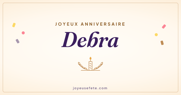 Image « Joyeux anniversaire Debra » au format large