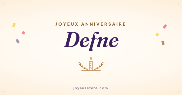 Image « Joyeux anniversaire Defne » au format large