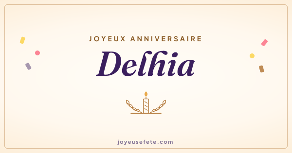 Image « Joyeux anniversaire Delhia » au format large