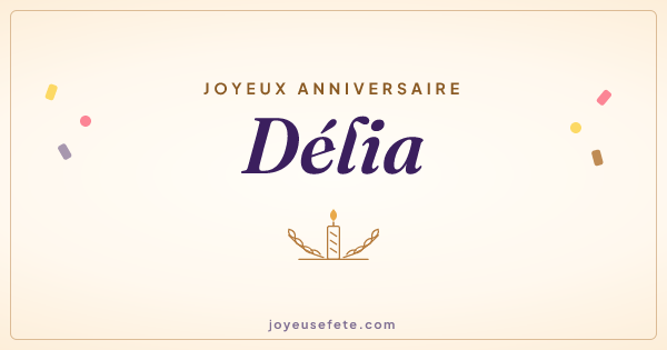 Image « Joyeux anniversaire Délia » au format large