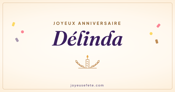 Image « Joyeux anniversaire Délinda » au format large
