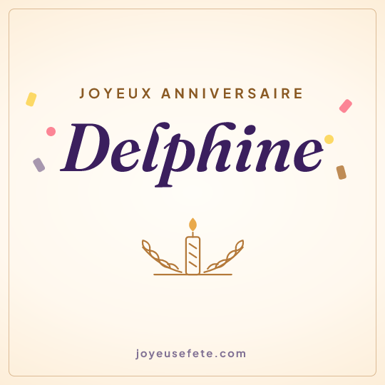 Image carrée « Joyeux anniversaire Delphine » pour WhatsApp