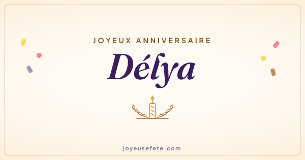 Image « Joyeux anniversaire Délya » au format large