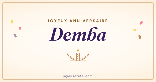 Image « Joyeux anniversaire Demba » au format large