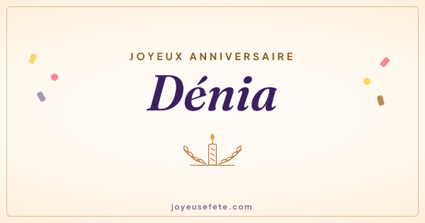 Image « Joyeux anniversaire Dénia » au format large