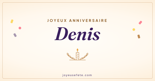Image « Joyeux anniversaire Denis » au format large