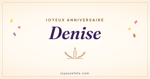 Image « Joyeux anniversaire Denise » au format large