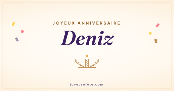 Image « Joyeux anniversaire Deniz » au format large