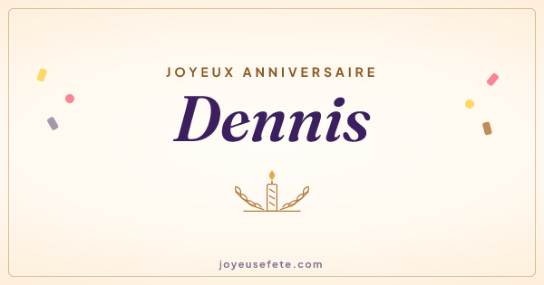 Image « Joyeux anniversaire Dennis » au format large