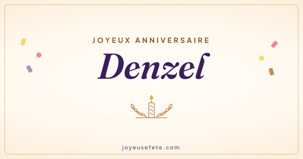Image « Joyeux anniversaire Denzel » au format large