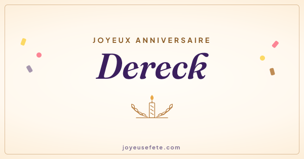 Image « Joyeux anniversaire Dereck » au format large